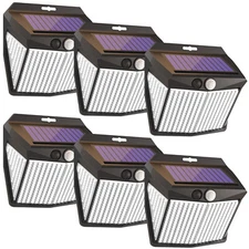412 LED Solar Wall Lights PIR Motion Sensor Outdoor Garden Street Security Lamp