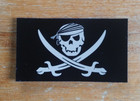 Pirate Calico Jack Tan on Black Night Vision Hook Backing Morale Military Patch — photo 1