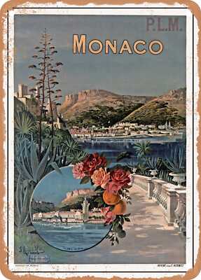 Monaco Signs METAL SIGN - 1896 PLM Monaco Vintage Ad 2 | eBay