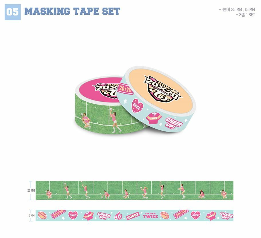 TWICE RUN 20X20 SPECIAL MD OFFICIAL GOODS MASKING TAPE SET SEALED
