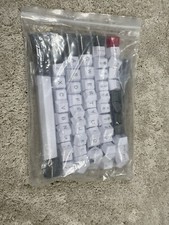 FULL SET of KEYS for a Computer Keyboard Gray White Red Blue NEW