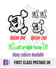 Ken Block Skull #43 vinyl sticker decal (window optional) set small car rally