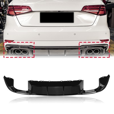 Für Audi A3 Hatchback 2017-2020 2019 Heckstoßstange Heckspoiler Diffusor Lippe