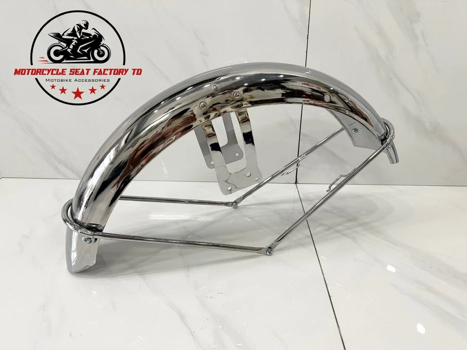 Guardabarros delantero Honda CB450 1968-1969 reproducción guardabarros CB 450 police cromado. Foto 4 de 4