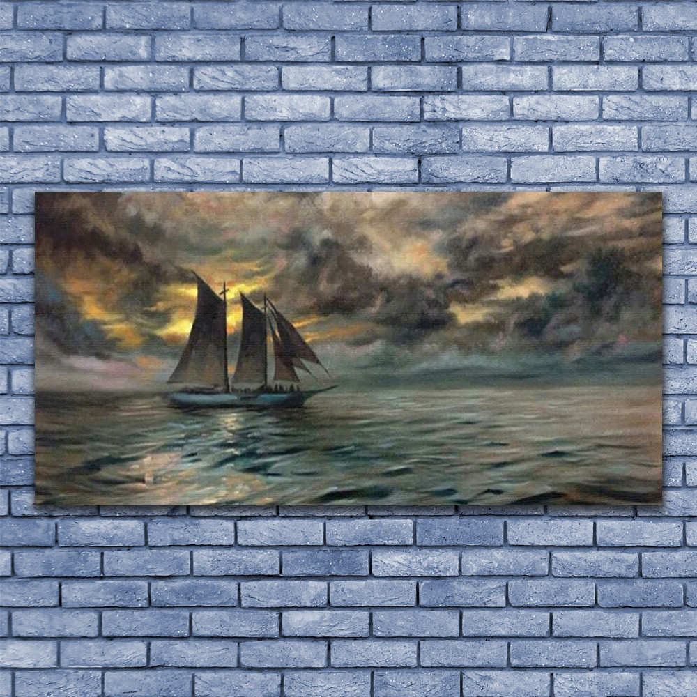 Tableau sous verre paysage de mer 140x70 pour une déco de chambre apaisante
