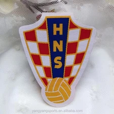H.N.S. CROATIAN F.C.  ULTRA SLIM EMBROIDERED IRON-ON SOCCER/FOOTBALL PATCH