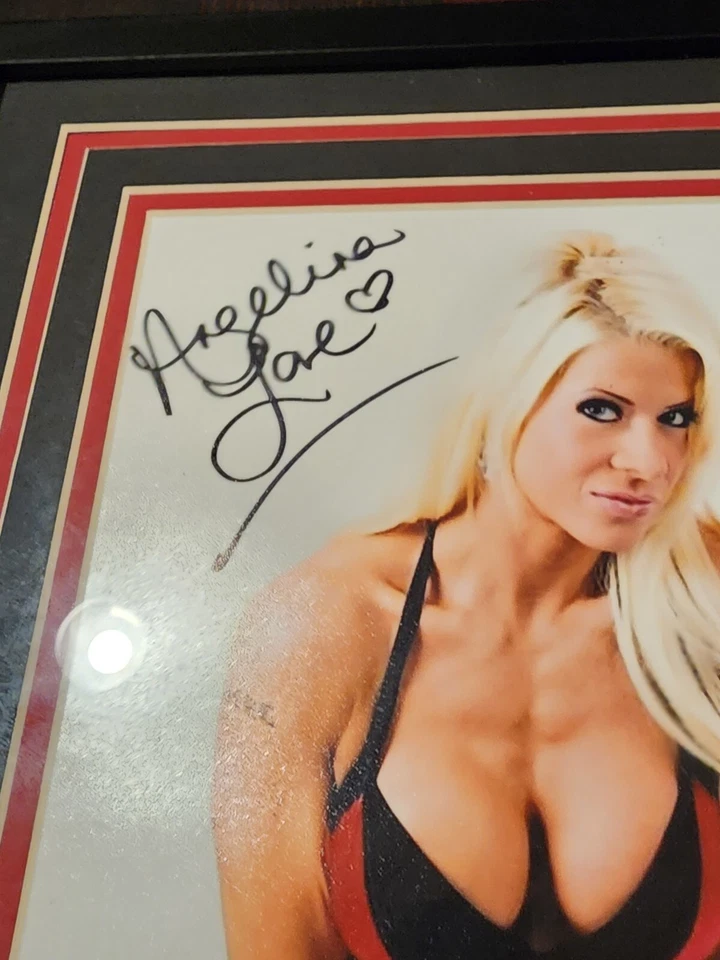 Certificado de autenticidad foto Tna Knockout Angelina Love autografiado enmarcado color 11x14 Foto 3 de 3