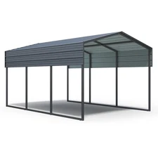 10 x 15 ft Outdoor Carport Heavy Duty Gazebo Garage Car Canopy Tent Multi-Use