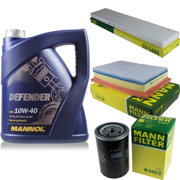 MANN-FILTER Inspektionspaket 5L Mannol Defender 10W-40 FüR Ford Galaxy 1.9 Tdi-image