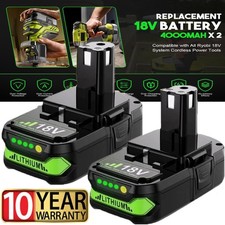 2 PACK 4.0Ah For RYOBI 18V Battery One Plus Compact Lithium-Ion P190 P192 new