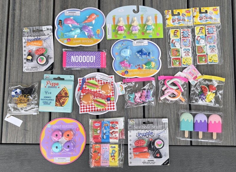 Assorted Toy/Novelty Erasers  