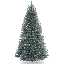 7.5 ft Pre-Lit North Valley Spruce Artificial Christmas Tree, 700 Clear Light...