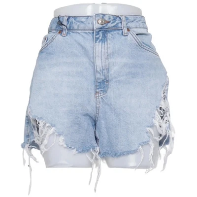 Topshop, Jeans Shorts, Größe: 40, Blau, Baumwolle/Polyester, Einfarbig #OaH - Bild 1 von 4
