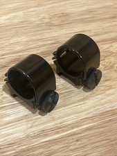 Weaver 1" Gloss Black Blued Steel Low Scope Rings Large Thumb Wheel  NICE  USA
