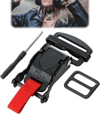Helmet Quick Release Buckle Kit Stainless Steel Ratcheted Chin Strap Adapter New