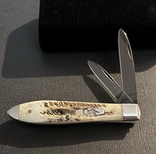 🔥 2017 Case XX TBV62028 PVD Blades Vintage Bone Tony Bose Tear Drop Knife