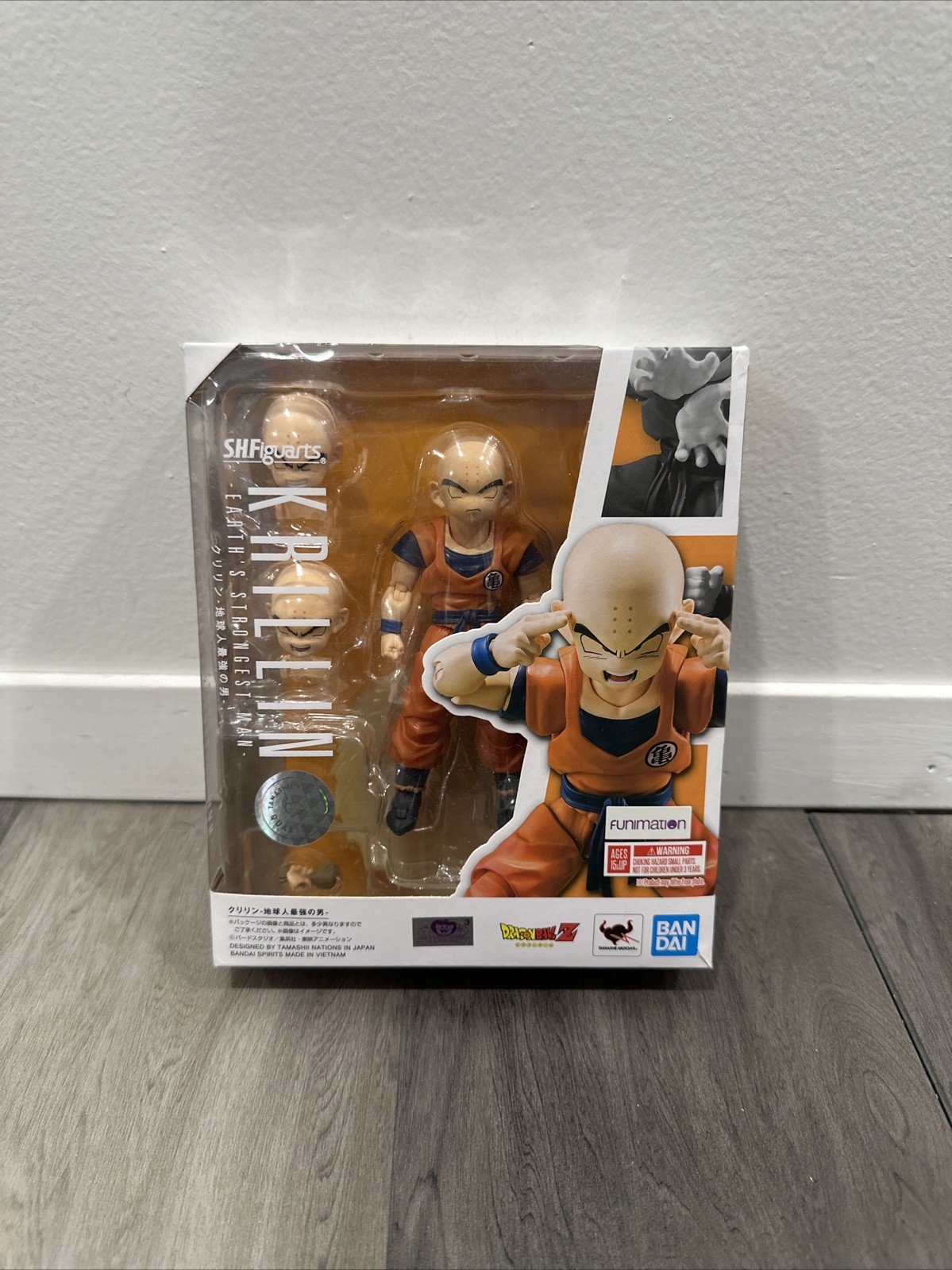 S.H. Figuarts Dragonball Z Krillin Action Figure Earth's Strongest Man Open Box