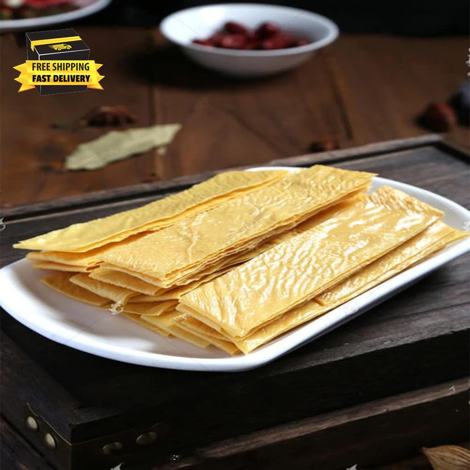 Piel seca de tofu, hojas de cuajada de frijoles hechas a mano, youdoupi especial chino, producto de soja Foto 4 de 4
