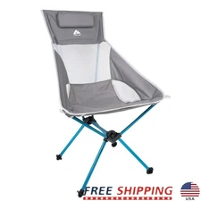 Ultra-Light Packable High Back Camp Chair Portable 3 lbs Collapsible Aluminum US
