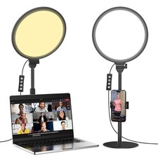10.5in LED Desk Ring Light, Video Conference Lighting for Zoom Meeting/Video