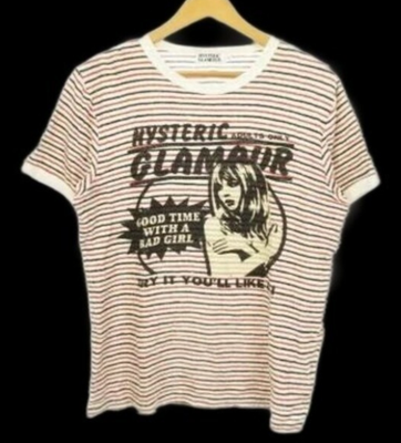 トップス MAGOICHI HYSTERIC GLAMOUR S Hysteric Glamour S T-Shirt Red White Cotton Short Sleeve Logo Top