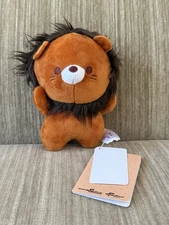 Brown Lion Mini Plush 7" by Fukuya New with Tag Japanese Cute Round 1
