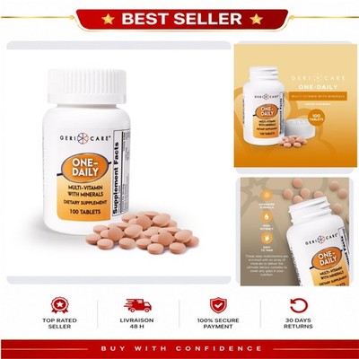 GeriCare One Daily Multivitamin Tablets 100 Count Men Women Minerals
