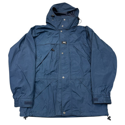 Helly Hansen Jacke Regen Wandern Walking Kapuze Blau Herren Medium
