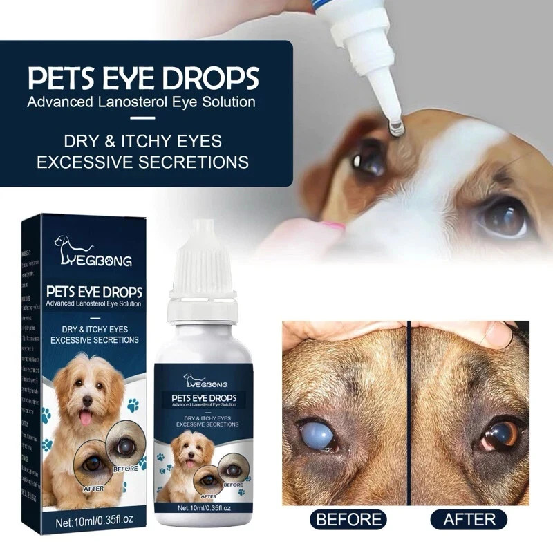 Pets Eye Drops Cataracts, Dry Eyes, Tearing (09/2028) Lanosterol