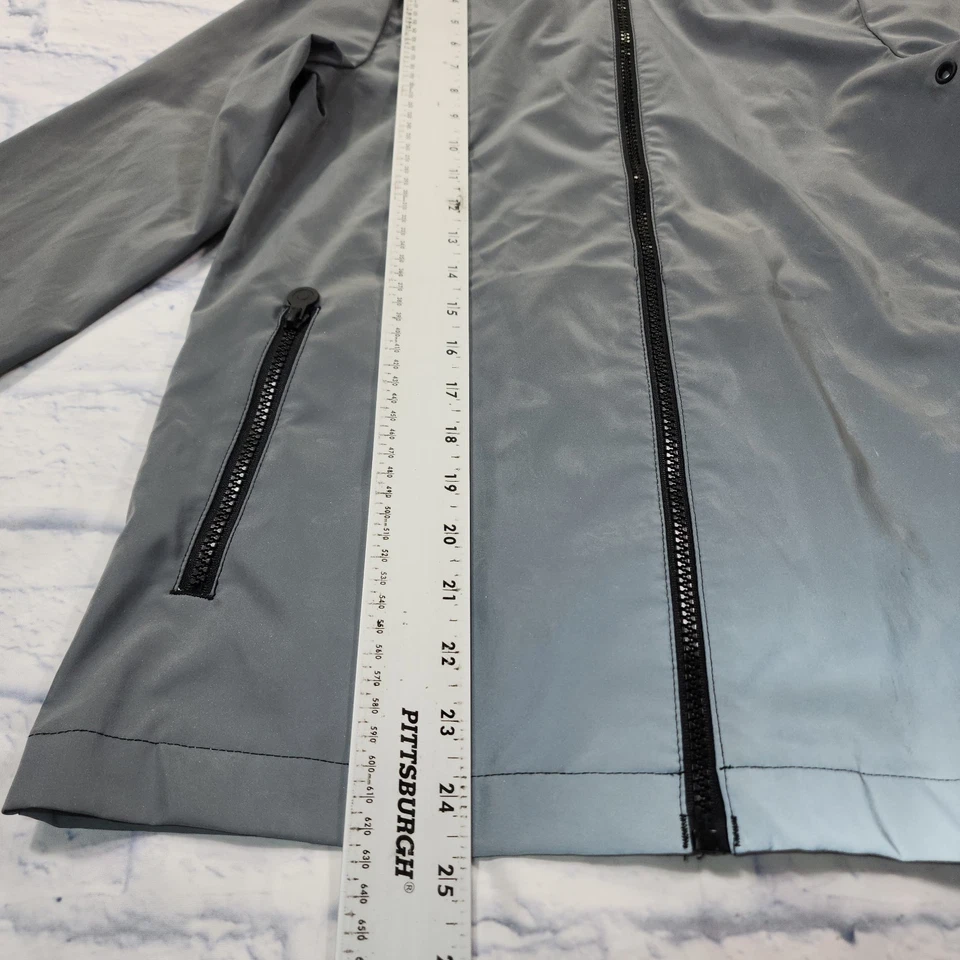 Jaqueta de chuva Hunter KIDS TAMANHO L embalável cinza prata reflexão bolsa impermeável - Imagem 2 de 4