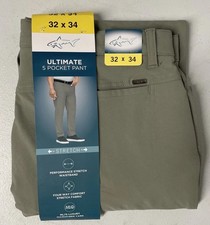 GREG NORMAN Men's Ultimate 5 Pocket ML75 Pants GREEN Stretch 32x34 Golf Performa