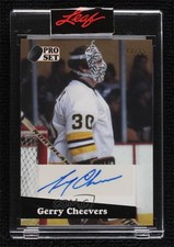 2020 Leaf Pro Set Memories 1991-92 Design Black 13/15 Gerry Cheevers Auto 0o7j
