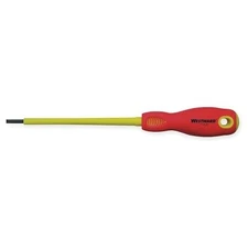 Westward 1Yxj9 Insulated Slotted Screwdriver 1/8 In Round