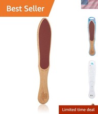 Lightweight Wooden Pedicure File Stylish Foot Care Essential in Brown Maroon