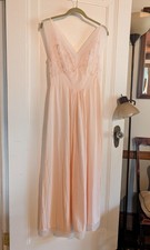 Vintage VANITY FAIR 60s Goddess NIGHTGOWN Pink Hollywood Sz 36 Style 3-39-27