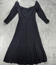 Reformation Midi Dress Women's Size 6 Kellie Black NWT
