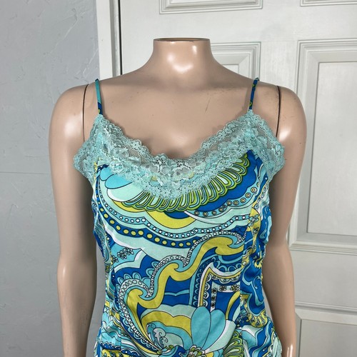 Vintage Y2k The Limited Tank top Shirt Sleeveless Polyester Retro Print Lace E9 - Picture 2 of 7