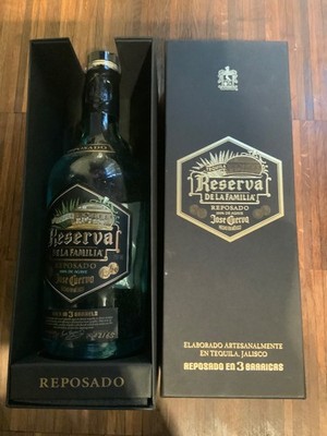Jose Cuervo Reserva De La Familia Reposado 750 ml tequila empty bottle