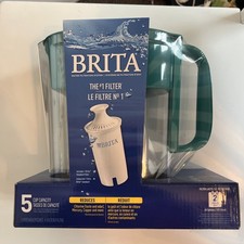 Brita Water Filter System White Pitcher 5 Cup Capacity 1 Filter BPA Free New