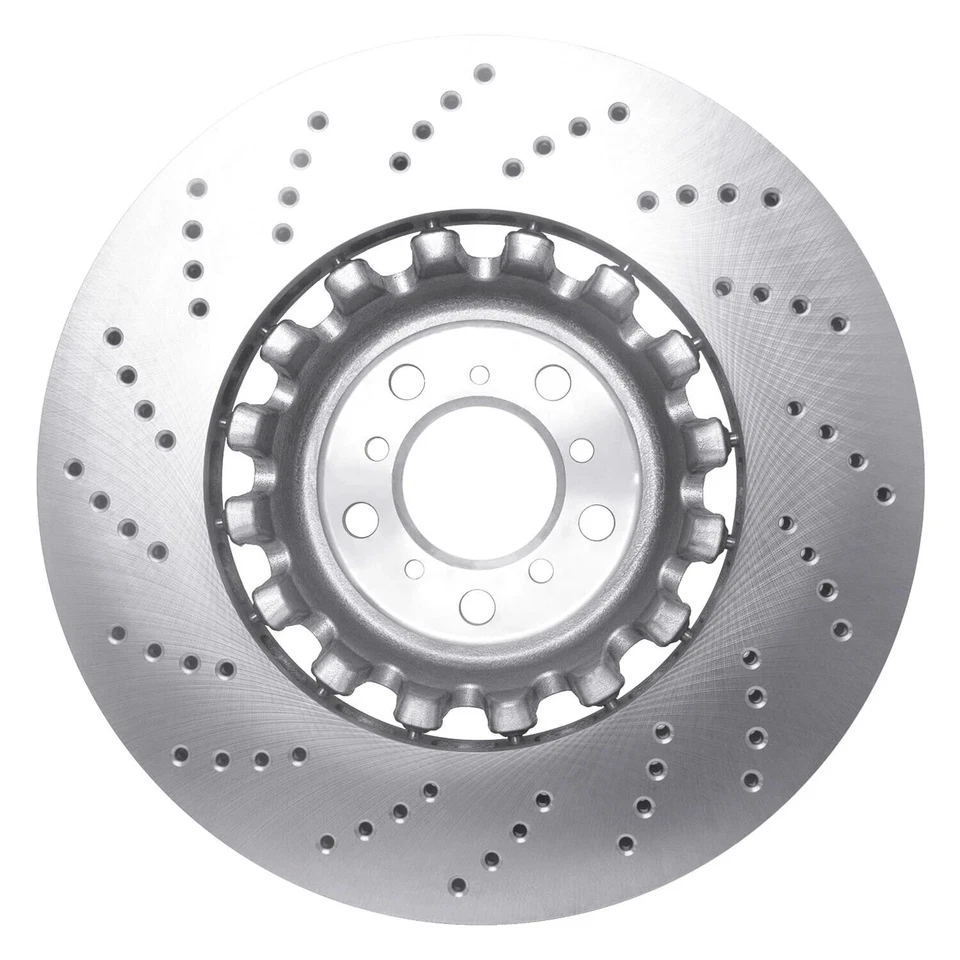 For BMW M6 Gran Coupe 14-19 Brake Rotor Carbon GEOMET Drilled 1-Piece Front Foto 2 de 4