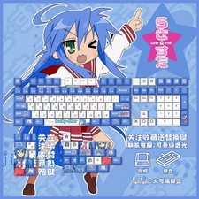 Anime Lucky Star Izumi Konata PBT Keycaps For Mechanical Keyboard Full Set Gift