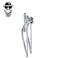 Original Lowrider 26" Classic 1" Chrome Suspension Fork w/Cage Twisted Bars.