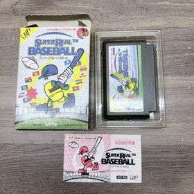 Super Real Baseball '88 (Nintendo Famicom, 1988) Japan import CIB Complete
