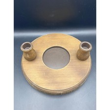Portavelas De Madera De Mango, Juego De 3 Piezas Negro