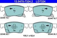 Bremsbelagsatz FÜR Opel Astra K (B16) - ATE 13.0470-7324.2