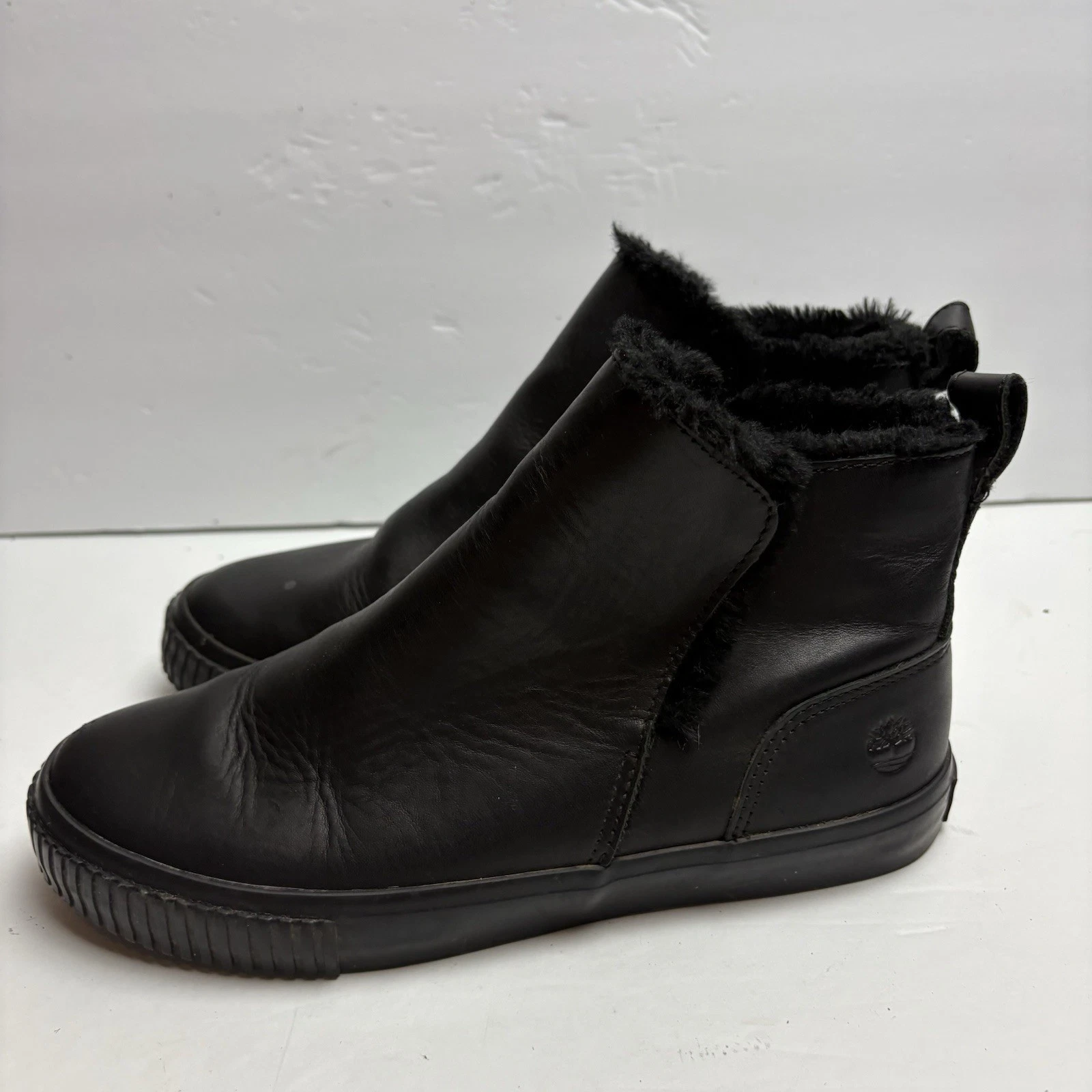 Timberland stivaletti neri donna Skyla Bay pull on foderati in pelliccia invernali taglia 7 5