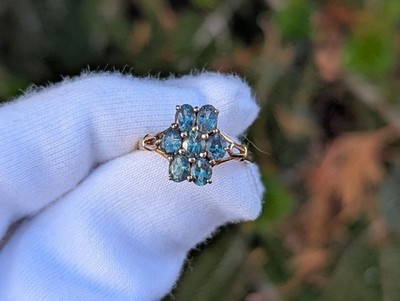 Außergewöhnlicher natürlicher Alexandrit-Ring 9 kt Gelbgold Größe L-M knapp 2,5 kt