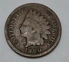 1890 Indian Head Cent Penny Circulated But Nice  US Type Coin Collectable IH225