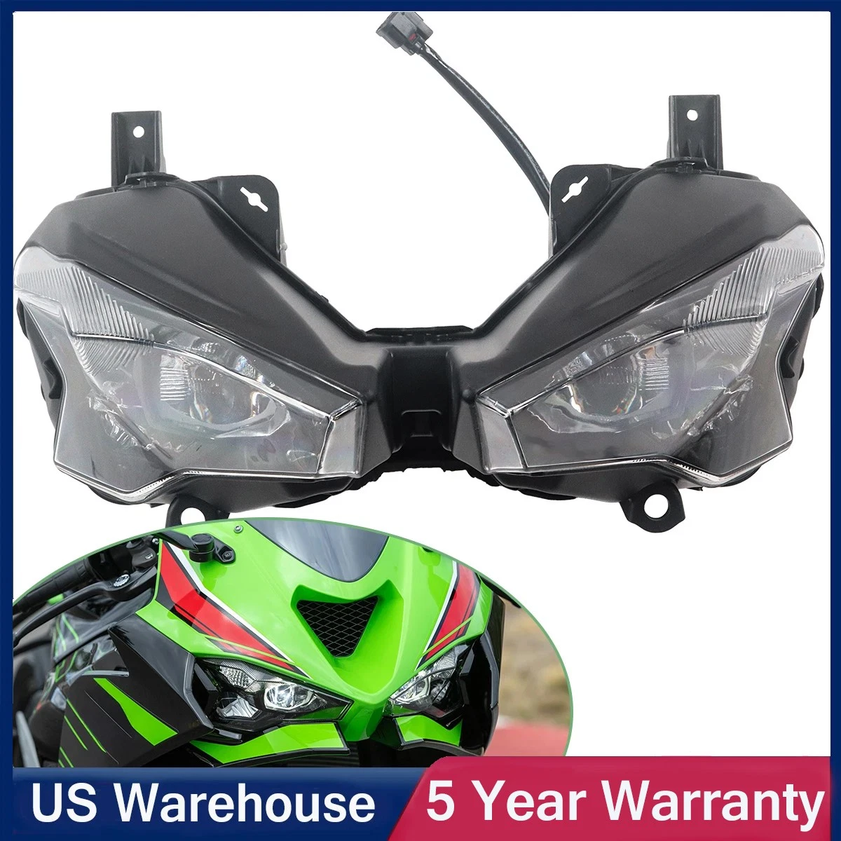 ６寸灯籠 摩托车大灯组件适用于川崎Ninja ZX6R | eBay