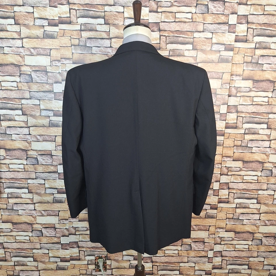 Esmoquin Lowe & Asher 2 piezas para hombre 48L 42X31 negro un botón ventilado único de colección Foto 4 de 4
